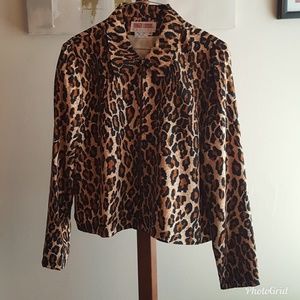 MAGGY LONDON lepard BLOUSE